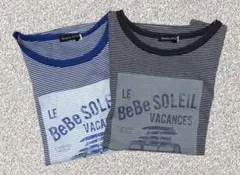 BeBe キッズTシャツ 2枚セット 140半袖 ボーダーのサムネイル