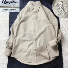 3　ジムフレックス　ビエラ起毛　ボタンダウン　長袖シャツ　ロゴ刺繍