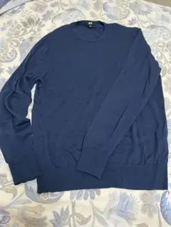 UNIQLO ⭐️メリノクルーネックセーター ネイビー L 薄手