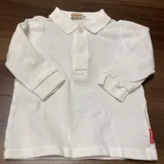 ミキハウス 長袖ポロシャツ 80 ホワイト