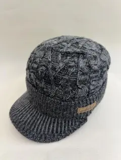 【montbell】ケーブル編み ニットキャップ ダークグレー　アウトドア
