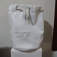 Dior ノベルティ 巾着 ポーチ ホワイトのサムネイル