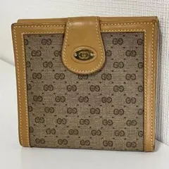 2023 GUCCI オールドグッチ マイクロGG ダブルホック PVC 折財布