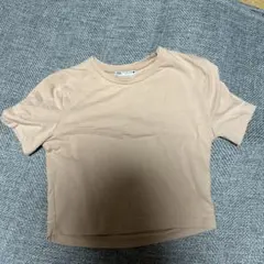 ZARA クルーネック Tシャツ ベージュ Sサイズのサムネイル