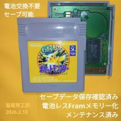 GB ポケットモンスターピカチュウ 電池レスFramメモリー化済み品