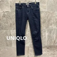 ユニクロ カイハラデニム 25 ミドルライズ 濃紺　美シルエット スキニー