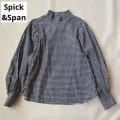 24SS スピック＆スパン コットンボイルフリルブラウス シアーシャツ 