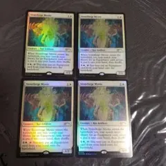 MTG 石鍛治の神秘家　本人による拡張アート　プロモ　foil 4枚セット MTG 石鍛治の神秘家 本人による拡張アート プロモ foil 4枚