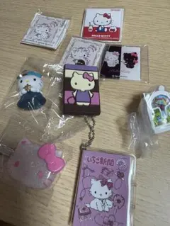 ハローキティ キティ バッジ アクリルステッカー 前髪クリップ ガチャ