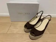 JIMMY CHOO/PRAISE 39 ウエッジソールサンダル ブラウンのサムネイル