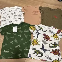 95-100 男の子　子供服　保育園着　Tシャツ　半袖　夏服　恐竜　まとめ売り