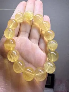 幸運の虹】アイリスシトリン 12.5mm 虹の煌めきが宿る大玉ブレスレット