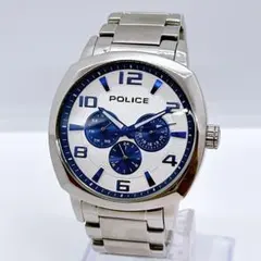 ポリス POLICE 美品 新品電池 メンズ ホワイト クオーツ デイト - メルカリ