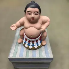 力士 陶器製 置物 相撲