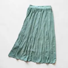 【laule’a】消しプリーツ ロングスカート フェミニン シフォン 大人女子のサムネイル