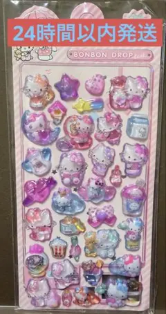① 【海外製】 ウォーターシール ボンボンドロップシール キティ サンリオ