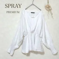 【SPRAY エスプレイ】ブラウス　Vネック ギャザー　　レーヨン　カジュアル