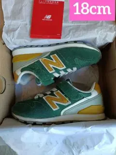18cm New Balance スニーカー グリーン/イエロー