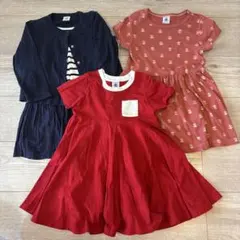 PETIT BATEAU プチバトー ワンピース カーディガン 4点セットのサムネイル