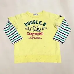 DOUBLE.B キッズ 長袖カットソー 100cm 重ね着風　レイヤード