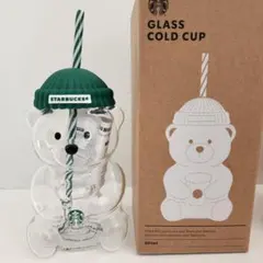 ★激レア★ 韓国 スタバ 限定 ベアリスタ コールドカップグラスタンブラー