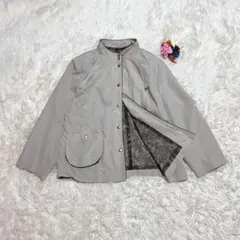 RUNACT【LL】ジャケット　薄手　グレージュ　内側レース　おしゃれ　ゆったり