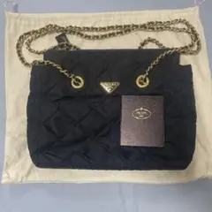 PRADA プラダ ネイビー ナイロン ショルダーバッグ