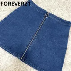 美品✨フォーエバー21 デニム　スカート　ミニスカート　S フロントジップのサムネイル