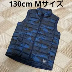 GAP ネイビー カモフラージュ ダウンベスト 130cm Mサイズ　8歳　9歳