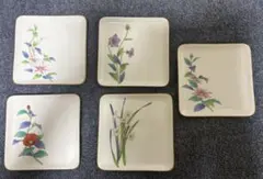 新品未使用】香蘭社 茶席の花 角銘々皿 5枚セット - メルカリ