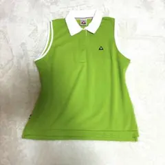 ルコックスポルティフ ノースリーブ ポロシャツ L グリーン ゴルフウェアのサムネイル