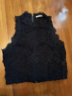 ZARA レース ノースリーブ トップス