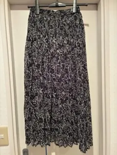 gu 花柄プリーツロングスカート Sサイズ