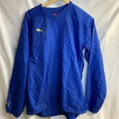 プーマ　Puma 青 長袖 Vネック ピステ L
