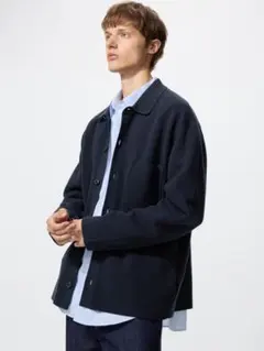 【男女兼用】UNIQLOミラノリブシャツカーディガン　ユニクロ