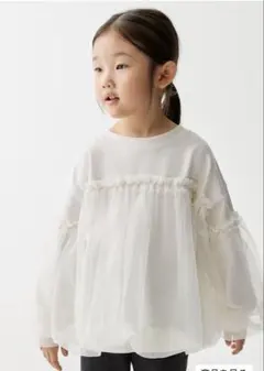 チュールレイヤー　スウェットトップス