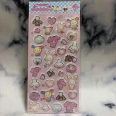 m*১様 サンリオ キラフチ樹脂盛りシール ヘイセイウサギ ウサハナ シュガーバ