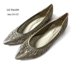 LE TALON ルタロン ポインテッド サシメッシュ フラット シューズ