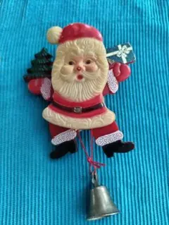 【動く仕掛け】ヴィンテージ サンタクロース ブローチ レトロ クリスマスのサムネイル