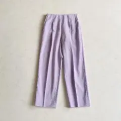 UNITED ARROWS リネン ハイウエスト タックパンツ 日本製
