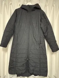 美品アディダス adidas フード付きロング中 綿ベンチコートL