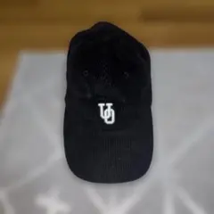 黒 コーデュロイキャップ ロゴ入り