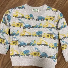 PAKA PAKA 働く車　ブルドーザー　ミキサー車プリント トレーナー 95