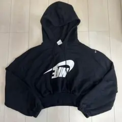 Nike クロップドパーカー ブラック Mサイズ