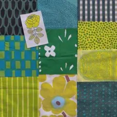 マリメッコ レア ヴィンテージ クッカケト ミニウニッコ ハギレセット 緑系