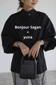 【新品】Bonjour Sagan × yuna前後2WAYピンタックブラウス