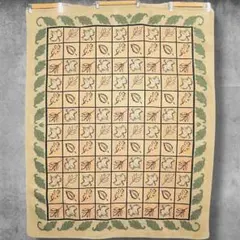 BPJQ 総柄 ラグ ビンテージ 古着 イタリア製 ボタニカル 草 葉っぱ