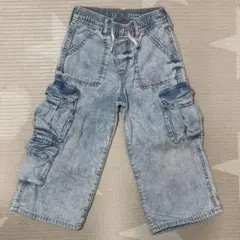 GAP baby kids 100cm ケミカルウォッシュ カーゴパンツ デニムのサムネイル