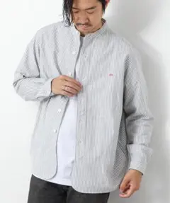 新品未使用　【DANTON/ダントン】BAND COLLAR SHIRT 42