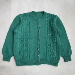 vintage カーディガン ケーブル編みニット Y2K グランジ モード